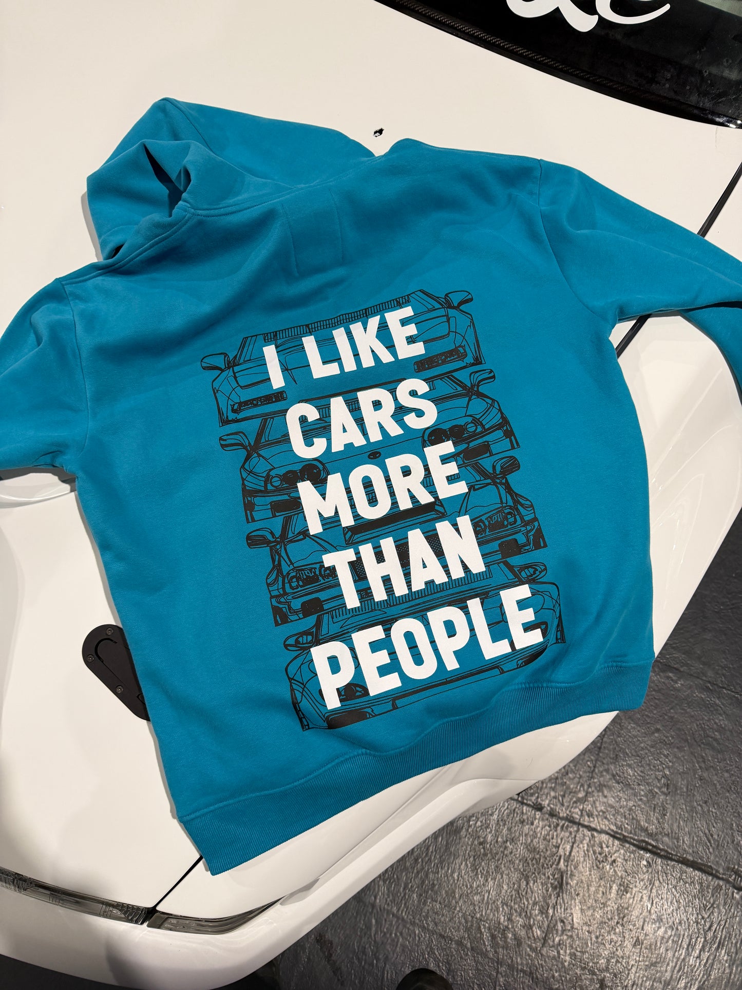 I LIKE CARS MORE THAN PEOPLE - HOODIE