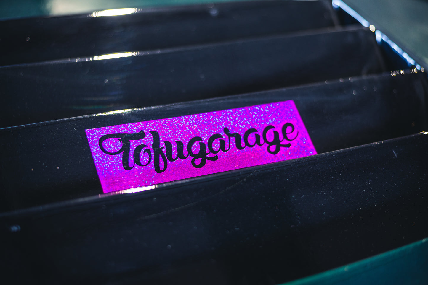 TOFUGARAGE CRUNCH PURPLE CHROME STICKER