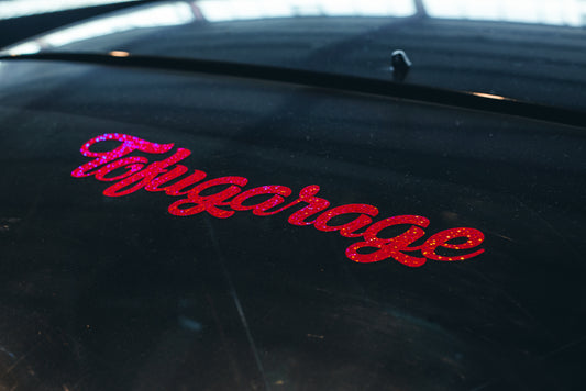 TOFUGARAGE CRUNCH PINK CHROME STICKER