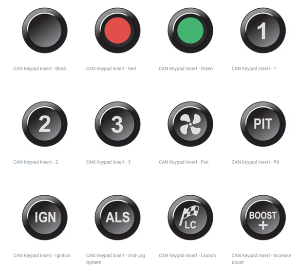 Keypad Button Inserts - 15mm