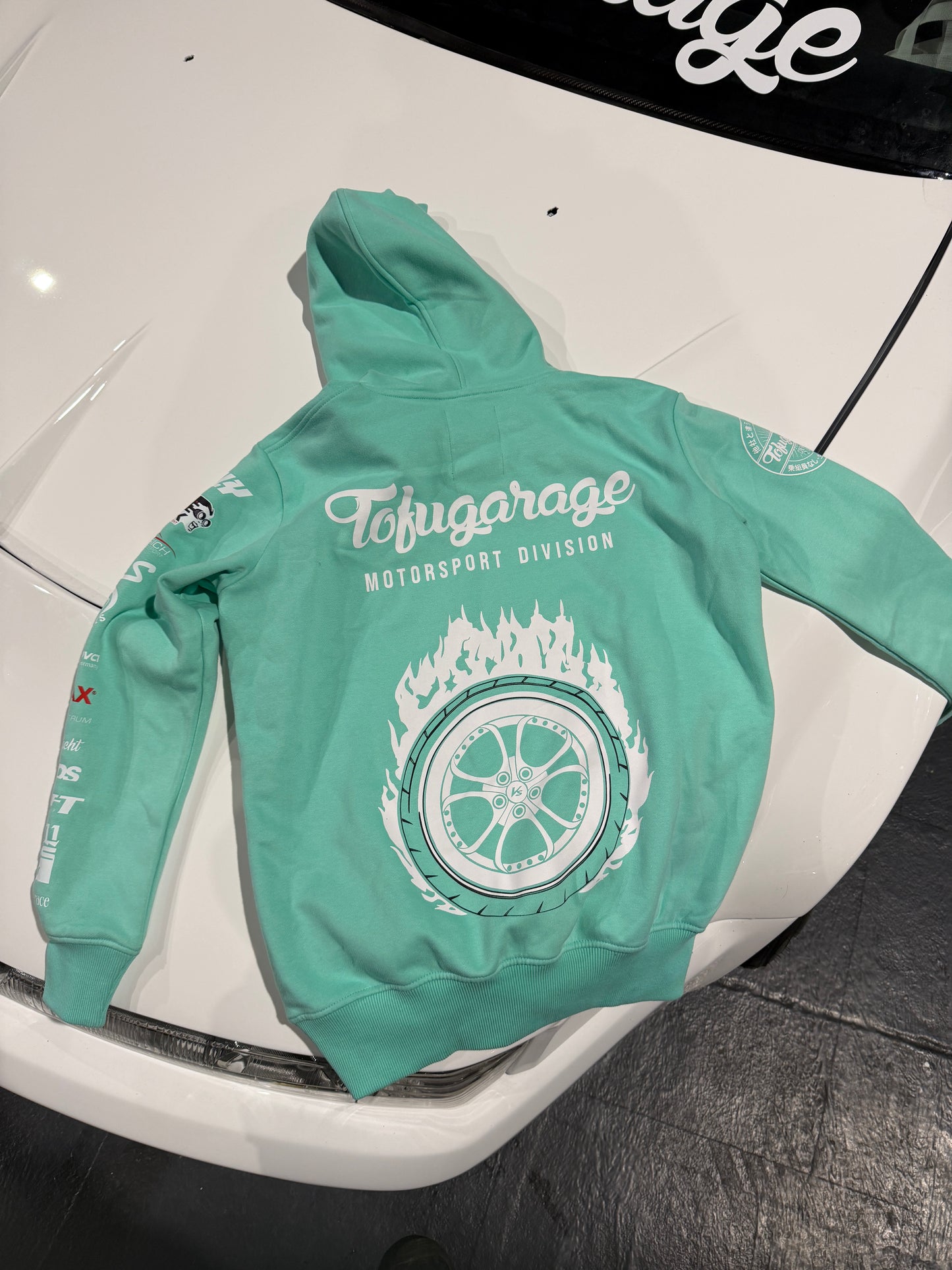 TOFUGARAGE MOTORSPORT DIVISION MINT HOODIE
