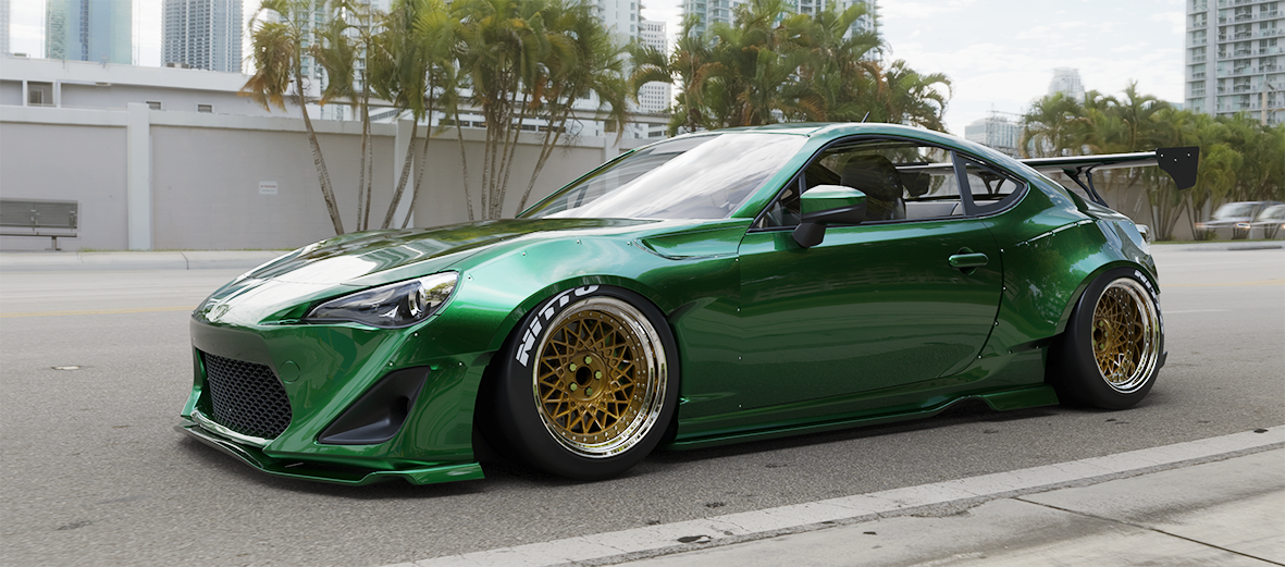 Rocketbunny V1 Widebody Kit suitable for Toyota GT86 / Subaru BRZ / Scion FRS